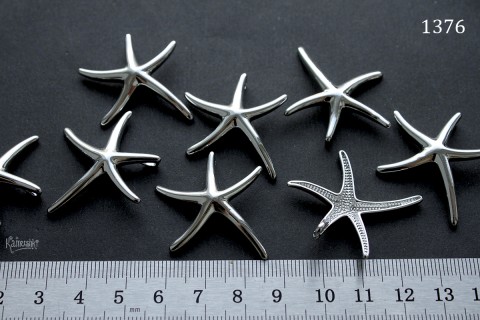 Подвеска гладкая "морская звезда" 21х29 мм, №1376-0920, 1 шт