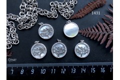 Подвеска с фианитами "дерево", 16 мм, №1431-0920, 1 шт