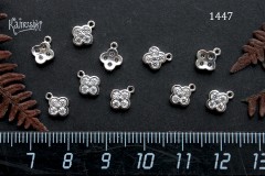 Подвеска со стразами, "клевер", 6 мм, №1447, 1 шт Подвеска со стразами, "клевер", 6 мм, №1447, 1 шт