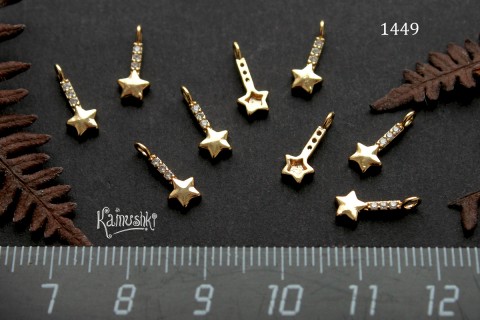 Подвеска со стразами, "волшебная палочка", 12 мм,  №1449, 1 шт