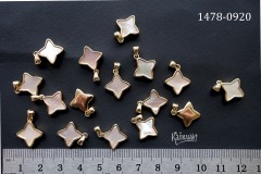 Подвеска с перламутром "звезда", 13 мм, №1478-0920, 1 шт