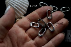 Застежка-карабин "овал" 16 мм, №1572, 1 шт Застежка-карабин "овал" 16 мм, №1572, 1 шт