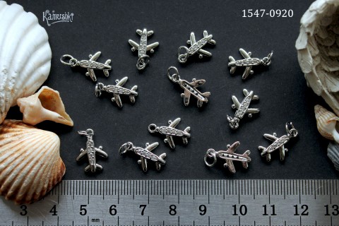 Подвеска "самолет" с фианитами, 15 мм, №1547-0920, 1 шт 