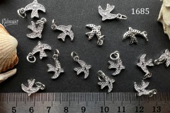Подвеска "птица" с фианитами, 9х13 мм, 1685-0920, 1 шт Подвеска "птица" с фианитами, 9х13 мм, 1685-0920, 1 шт