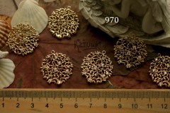 Подвеска "веточки с фианитами" 24х26 мм, №970, 1 шт Подвеска "веточки с фианитами" 24х26 мм, №970, 1 шт