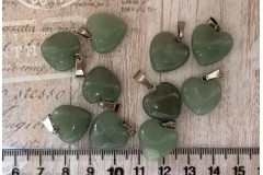 Подвеска из авантюрина зеленого, "сердечко", 1 шт