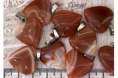 Подвеска из cердолика, "сердечко", 1 шт