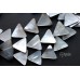 Перламутр темный "треугольник", 18 мм, набор 5 бусин