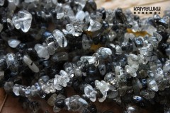 Кварц с шерлом, прозрачная крошка, набор 9,5 см