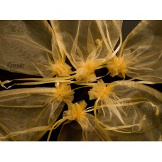 Мешочек подарочный из органзы, 180х130 мм, желтый