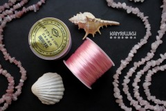 Резинка для браслетов, тонкая, плоская, розовая, латекс, 1 шт Резинка для браслетов, тонкая, плоская, розовая, латекс, 1 шт