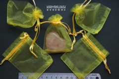 Мешочек подарочный из органзы маленький 70х90 мм, желтый, 1 шт
