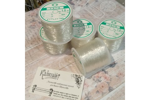 Резинка для браслетов, толщина 1,0 мм, большая катушка