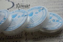 Резинка для браслетов, толщина 0,8 мм, 1 катушка Резинка для браслетов, толщина 0,8 мм, 1 катушка
