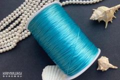 Резинка для браслетов, тонкая, плоская, голубая, латекс, 1 м Резинка для браслетов, тонкая, плоская, голубая, латекс, 1 м