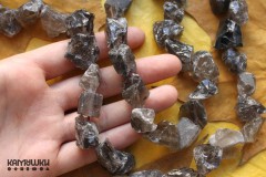 Дымчатый кварц (раухтопаз), крупные необработанные куски, набор 9 см