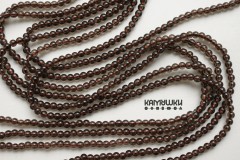 Дымчатый кварц (раухтопаз), шар гладкий 4 мм, набор 9,5 см
