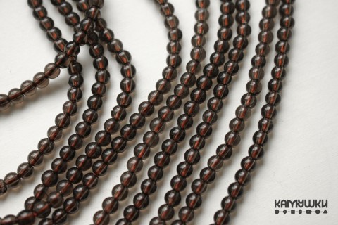 Дымчатый кварц (раухтопаз), шар гладкий 4 мм, набор 9,5 см