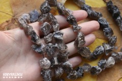 Дымчатый кварц (раухтопаз), мелкие необработанные куски, набор 9 см