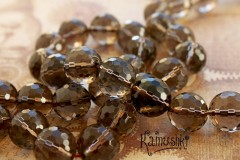 Дымчатый кварц (раухтопаз), шар граненый 15 мм, 1 бусина
