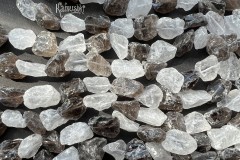 Горный хрусталь и раухтопаз, необработанные кусочки, набор 9 см