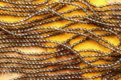 Дымчатый кварц (раухтопаз), шар граненый 2,5 мм, набор 9,5 см Дымчатый кварц (раухтопаз), шар граненый 2,5 мм, набор 9,5 см