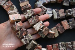 Риолит, объёмный прямоугольник 14х25 мм, набор 3 бусины Риолит, объёмный прямоугольник 14х25 мм, набор 3 бусины