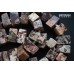 Риолит, объёмный прямоугольник 14х25 мм, набор 3 бусины