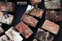 Риолит, объёмный прямоугольник 14х25 мм, набор 3 бусины Риолит, объёмный прямоугольник 14х25 мм, набор 3 бусины