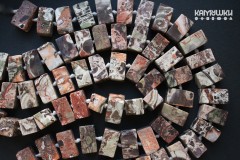 Риолит, объёмный прямоугольник 14х25 мм, набор 3 бусины Риолит, объёмный прямоугольник 14х25 мм, набор 3 бусины