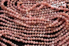 Родохрозит, граненый шар 3,5 мм, набор 9,5 см Родохрозит, граненый шар 3,5 мм, набор 9,5 см