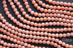 Родохрозит, шар гладкий 5,5 мм, набор 18 бусин Родохрозит, шар гладкий 5,5 мм, набор 18 бусин