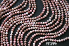 Родонит светлый, шар граненый 3 мм, набор 9,5 см