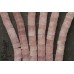 Розовый кварц, облагороженный, рондель-диск, набор 10 бусин