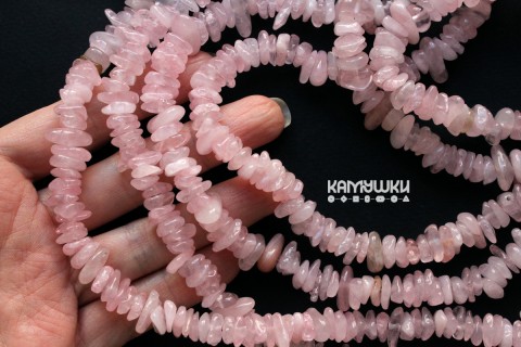 Розовый кварц, "чипсы", набор 10 см