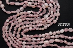 Розовый кварц, галтовка овальная, микс размеров, набор 9 см Розовый кварц, галтовка овальная, микс размеров, набор 9 см