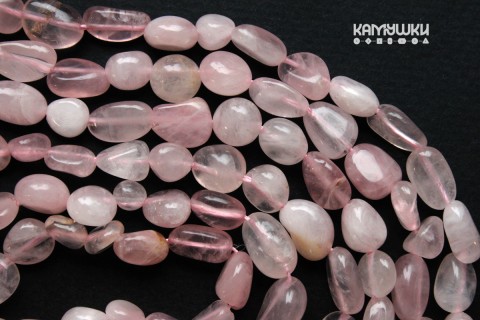 Розовый кварц, галтовка овальная, микс размеров, набор 9 см
