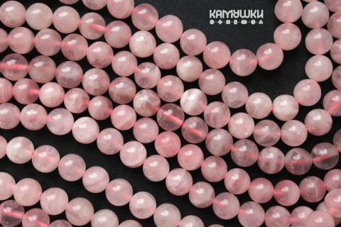 Розовый кварц "мадагаскарский", шар гладкий 10 мм, набор 10 бусин