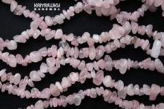 Розовый кварц, облагороженный, крошка, набор 9,5 см