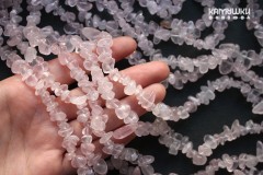 Розовый кварц, крошка прозрачная, без облагораживания, набор 9,5 см