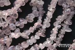 Розовый кварц, крошка прозрачная, без облагораживания, набор 9,5 см
