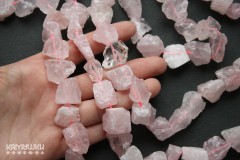 Розовый кварц, куски необработанные средние, набор 9 см Розовый кварц, куски необработанные средние, набор 9 см