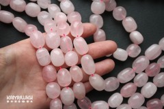 Розовый кварц, галтовка-овал 15-19 мм, набор 5 бусин Розовый кварц, галтовка-овал 15-19 мм, набор 5 бусин