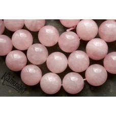 Розовый кварц облагороженный, шар гладкий 18 мм, набор 3 бусины