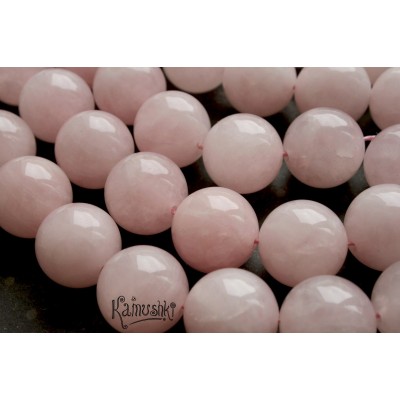 Розовый кварц облагороженный, шар гладкий 20 мм, набор 2 бусины