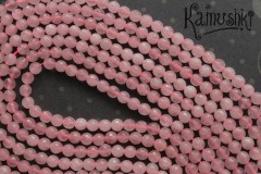 Розовый кварц, облагороженный, граненый шар 6 мм, набор 14 бусин Розовый кварц, облагороженный, граненый шар 6 мм, набор 14 бусин