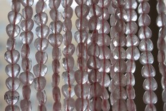 Розовый кварц, граненое сердечко 8 мм, набор 12 бусин