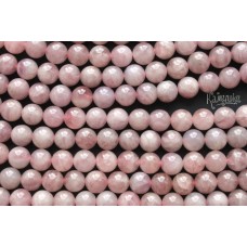 Розовый кварц "мадагаскарский", холодные оттенки, шар гладкий 8,5 мм, набор 11 бусин