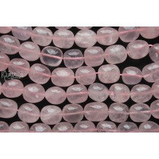 Розовый кварц, галтовка-овал 13-16 мм, набор 6 бусин