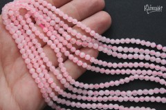 Розовый кварц, шар граненый 3 мм, набор 9,5 см Розовый кварц, шар граненый 3 мм, набор 9,5 см
